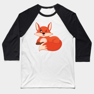 Cute Red Fox Animals Wild Nature Pets Kawaii Baseball T-Shirt